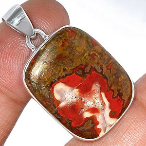 Seam Agate Necklace in 925 sterling silver